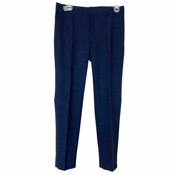Gap Stretch Wool Slim Ankle Trousers Navy Blue Women's Dress Pants 31" Waist - Picture 1 of 7